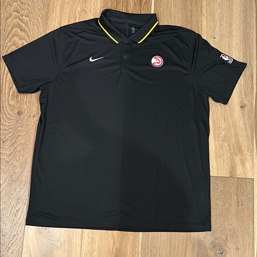 Nike Black Men's Polo Shirt Atlanta Hawks